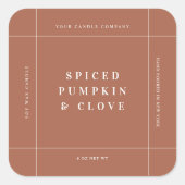 キャンドル製品ラベルステッカー 手作りビジネス タグ (正面)