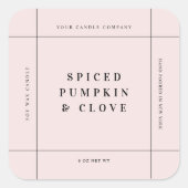 キャンドル製品ラベルステッカー 手作りビジネス タグ (正面)