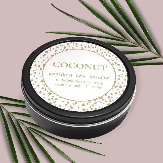 キャンドル製品ラベルダルマチアンパターンデザイン ラウンドシール