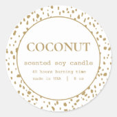 キャンドル製品ラベルダルマチアンパターンデザイン ラウンドシール (正面)