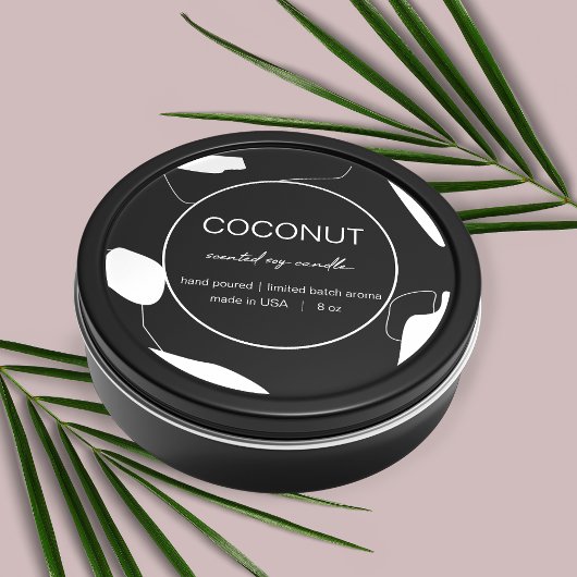 キャンドル製品ラベルデザイン抽象デザイン ラウンドシール