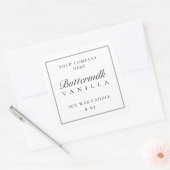 キャンドル製品ラベルミニマルJARブランディングシール スクエアシール (封筒)