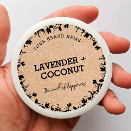 キャンドル製品ラベル段ボールシール ラウンドシール