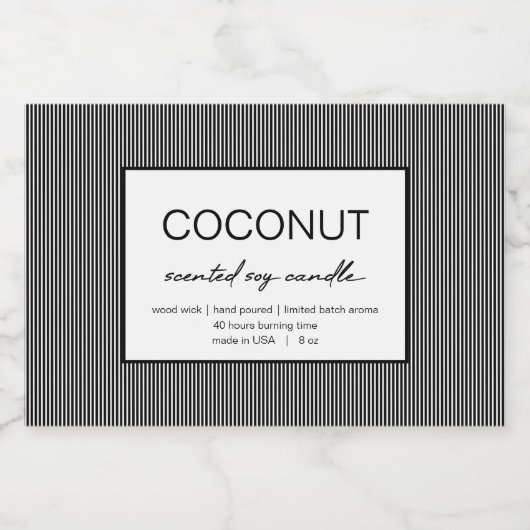 キャンドル製品ラベル線デザイン フードラベル (シングルラベル)