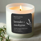 キャンドル製品包装白黒植物学 スクエアシール