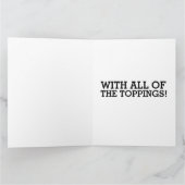 キャンドル誕生日特大カード付きピザ カード (内部)