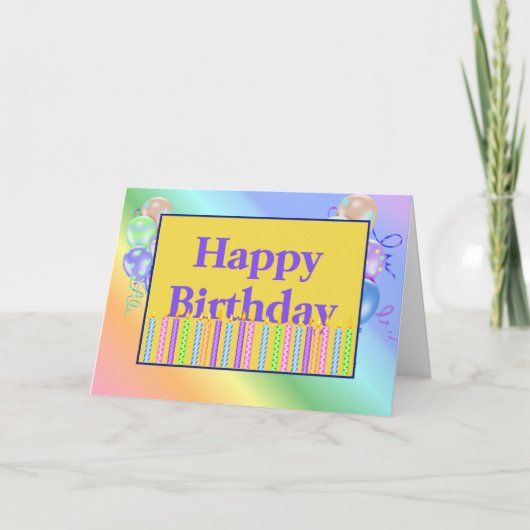 キャンドル誕生日 カード (正面)