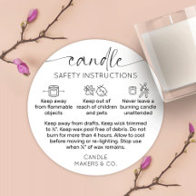 キャンドル警告のラベルスクリプモダント白黒