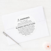 キャンドル警告のラベル ラウンドシール (封筒)