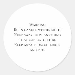 キャンドル警告のラベル ラウンドシール