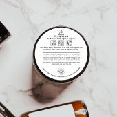 キャンドル警告の安全アイコンあなたのロゴラベルを追加 ラウンドシール