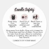 キャンドル警告ラベルのモダン安フェミニン全性 ラウンドシール (正面)