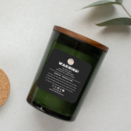 キャンドル警告製品のラベルデザイン スクエアシール