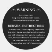 キャンドル警告製品のラベルデザイン ラウンドシール (正面)