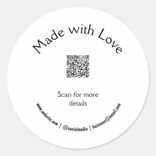 キャンドル追加q rコードビジネス ラウンドシール (正面)