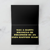 キャンドル7つのクワンザの願い シーズンカード (内部)