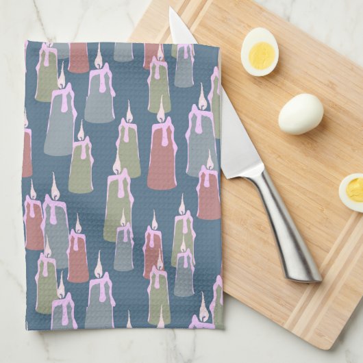 キャンドル キッチンタオル (四つ折り)