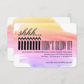 キャンドル·サプライズ·シー……やめて！誕生日 招待状 (正面/裏面)