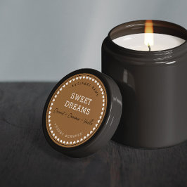 キャンドル |ジャム |ハニープロダクトラベルデザインシール ラウンドシール