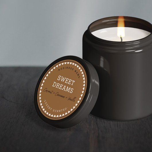 キャンドル |ジャム |ハニープロダクトラベルデザインシール ラウンドシール