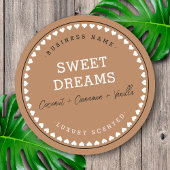 キャンドル |ジャム |ハニープロダクトラベルデザインシール ラウンドシール