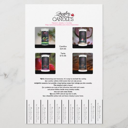 キャンドル・フライヤージュエリー チラシ (正面)