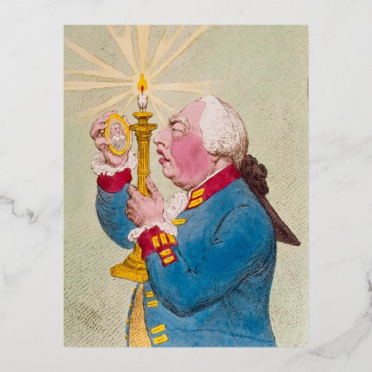 キャンドル – ホイルホリデーポストカード 箔シーズンポストカード (正面)