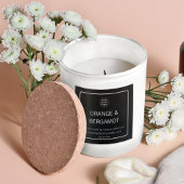 キャンドル |ミニマルシンプルリストブラック&ホワイトの追加ロゴ スクエアシール