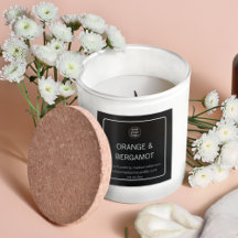 キャンドル |ミニマルシンプルリストブラック&ホワイトの追加ロゴ