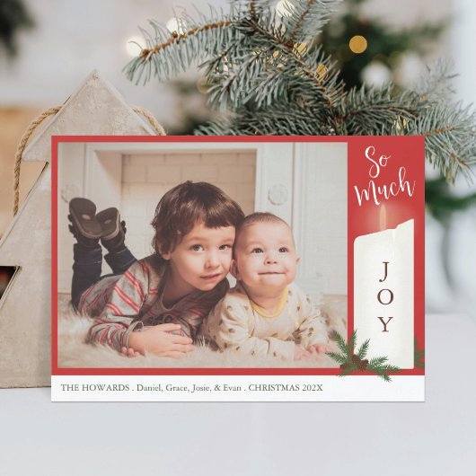 キャンドル 写真 クリスマスカード 招待状