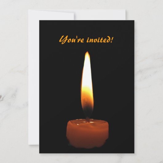 キャンドル 結婚記念日 招待状 (正面)