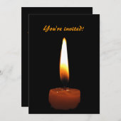 キャンドル 結婚記念日 招待状 (正面/裏面)