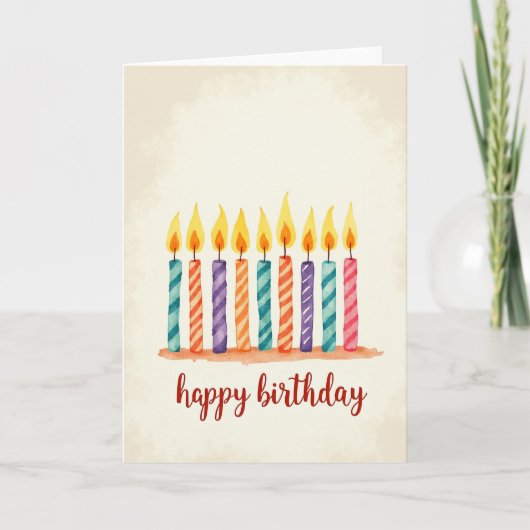 キャンドル 誕生日カード カード (正面)