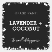 キャンドル | Soap |はちみつ商品ラベル四角ステッカー スクエアシール (正面)