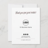 キャンド気にルカードの安全指示フェミニン サンキューカード (裏面)