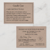 キャンド気にルクラフト紙 |ロゴカスタムありがとう 名刺 (正面/裏面)