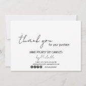キャンド気にルサンキューカードロシンプルゴモダン サンキューカード (裏面)