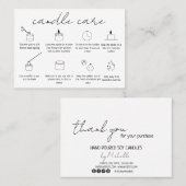 キャンド気にルサンキューカードロシンプルゴモダン 名刺 (正面/裏面)