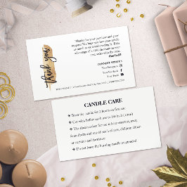 キャンド気にル金ゴールドグリアシックなスクリプトサンキューカード 名刺