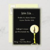 キャンド白熱［赤熱］光を放つル招待状 インビテーションポストカード (正面/裏面)