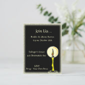 キャンド白熱［赤熱］光を放つル招待状 インビテーションポストカード (スタンド正面)