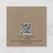 キャンド素朴ルクラフツヴィンテージトラック名刺 スクエア名刺 (裏面)