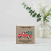 キャンド素朴ルクラフツヴィンテージトラック名刺 スクエア名刺 (スタンド正面)