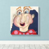 キャンバお洒落スウォール顔 キャンバスプリント (インサイチュ (ウッドフロア))