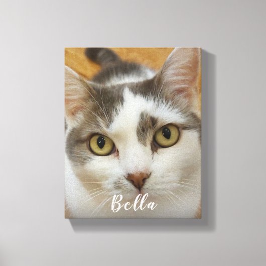 キャンバカスタムスの写真と名前ウォールアートプリント キャンバスプリント (正面)