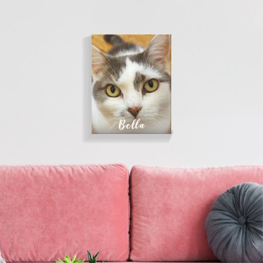 キャンバカスタムスの写真と名前ウォールアートプリント キャンバスプリント (インサイチュ (リビング))