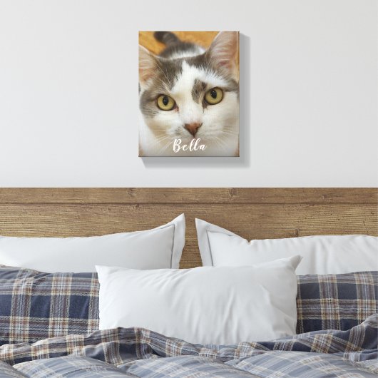 キャンバカスタムスの写真と名前ウォールアートプリント キャンバスプリント (インサイチュ (寝室))
