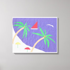 キャンバスとビーチシーン キャンバスプリント