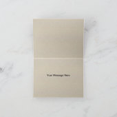 キャンバスとレースのモノグラム感謝カード サンキューカード (内部)