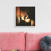 キャンバスに印刷された猫 キャンバスプリント (インサイチュ (リビング))